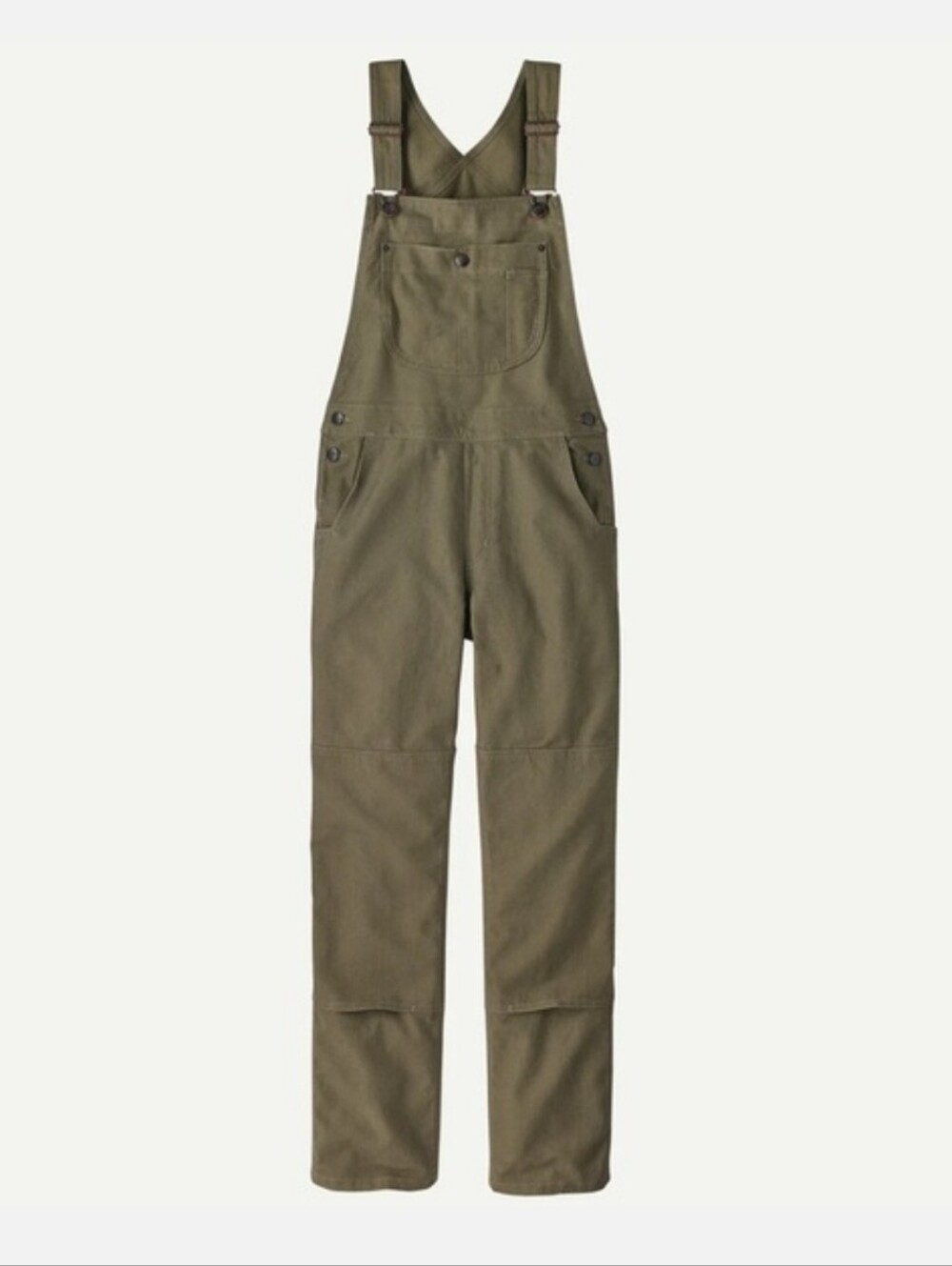 Patagonia W's All Seasons Hemp Canvas Bib Overalls In Fatigue Green